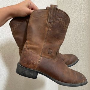 Brown leather Ariat boots